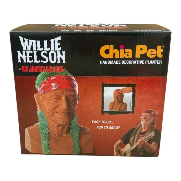 Chia Pet Other - Willie Nelson Chia Pet An American Icon Decorative Planter Red Bandana